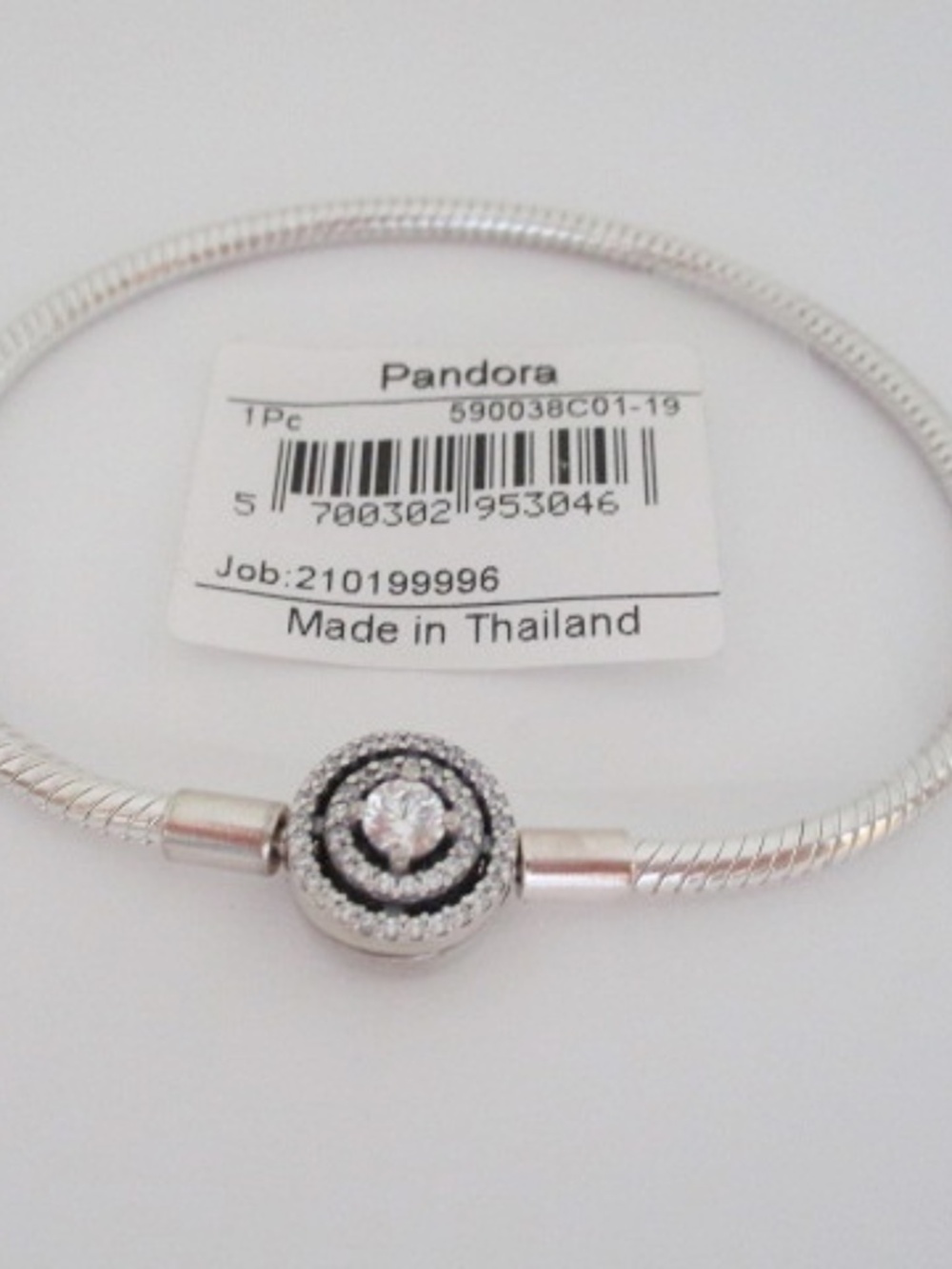 PANDORA - Moments Halo Snake Chain Bracelet - Picture 7 of 7